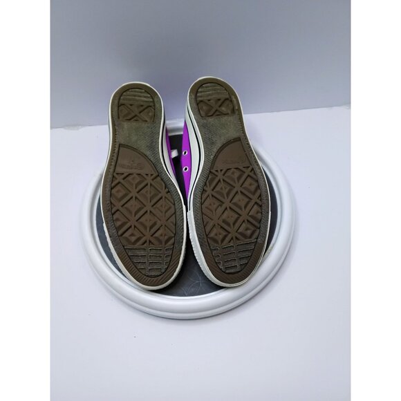 Converse Chuck Taylor All Star Purple Sneakers With Leopard Print Accents Womens - Picture 4 of 7